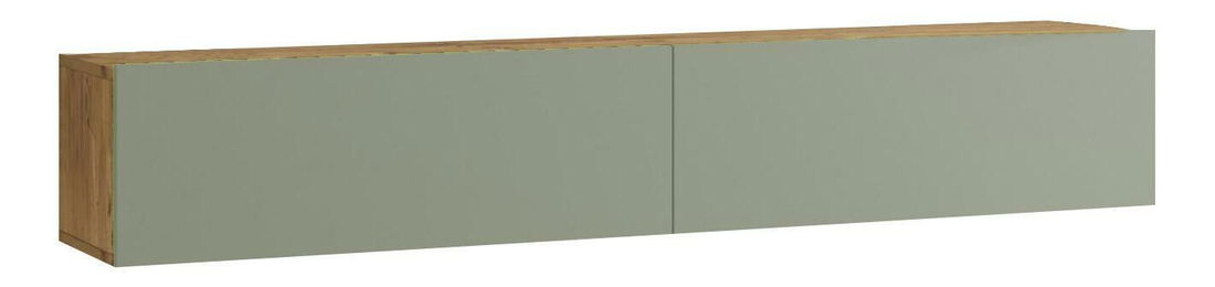 TV asztal/Szekrény France 8 (atlanti fenyő + zöld) 