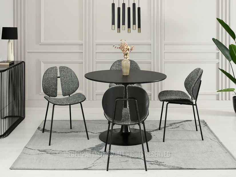 Scaun Tom (gri negru + negru)