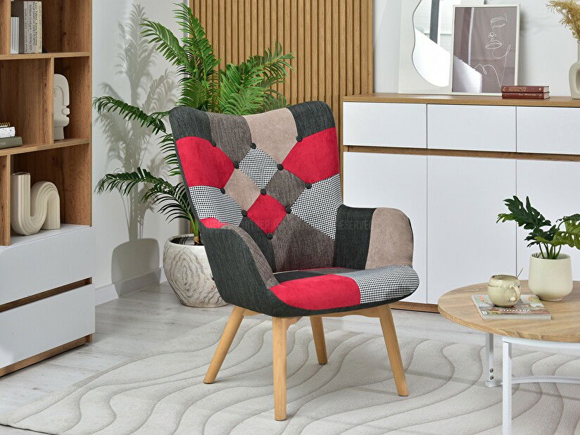 Fotel Nutri (patchwork + fekete)