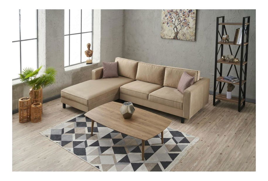 Sarokkanapé Kalen 1 (B) (krém bársony)