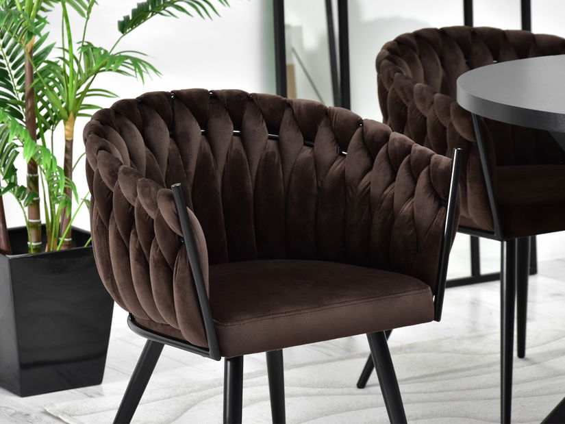 Jedálenská stolička Radio (hnedá + čierna)