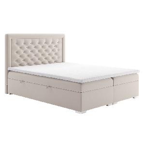 Pat matrimonial Boxspring 160 cm Durius (cu saltele)