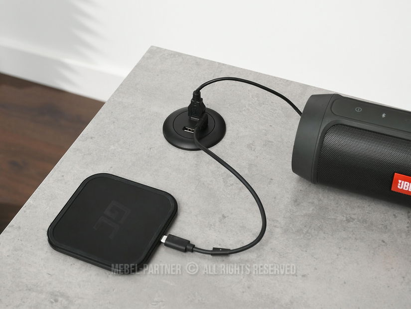 PC asztal Osto 140 (beton + fekete)