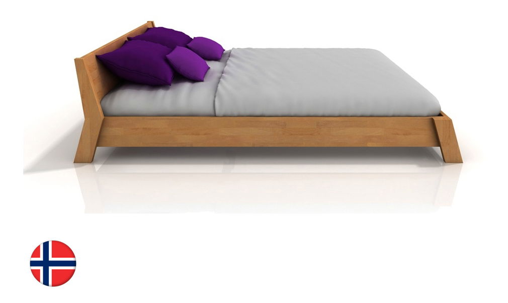 Manželská posteľ 160 cm Naturlig Skjolden (buk) (s roštom)