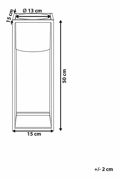 Stojanový kvetináč 50 cm Idrie (čierna)