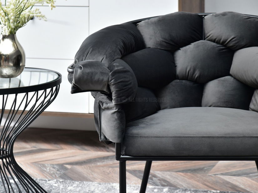 Relax fotel Piplio (grafit + fekete)