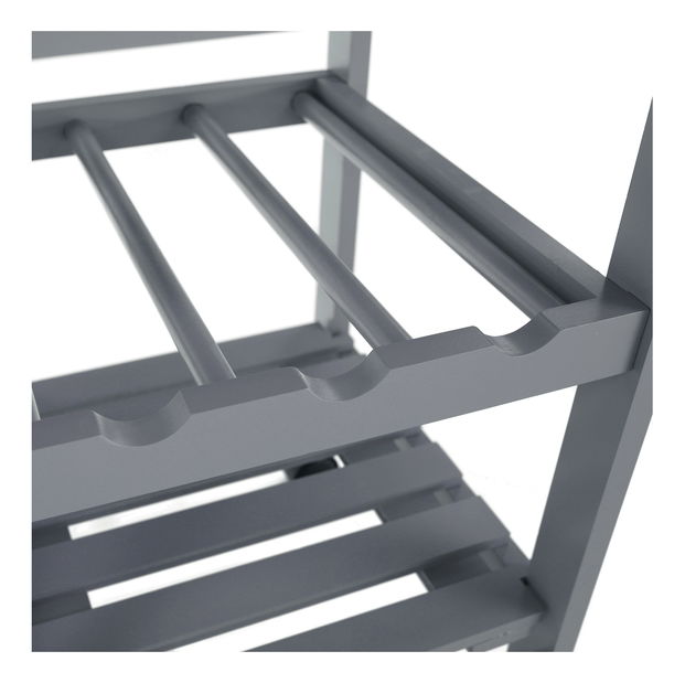 Kolica za posluživanje Brooke (siva + prirodna)