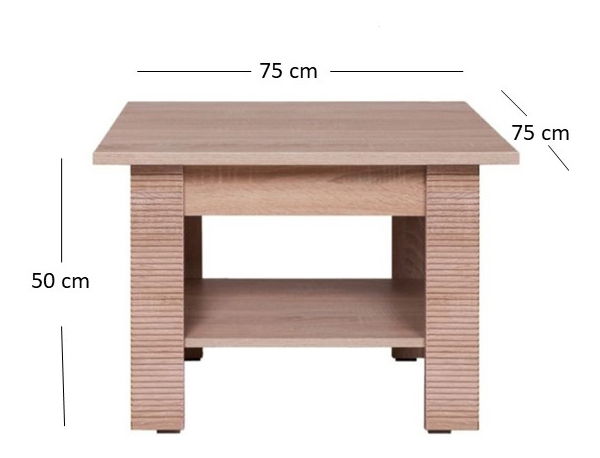 Măsuță cafea Gwenn 75 (Stejar sonoma)