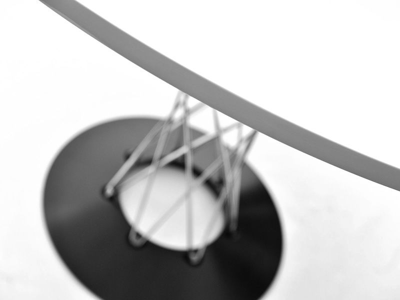 Jedálenský stôl Torpedo (biela + chrómová)