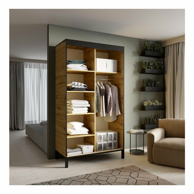 Dulap de haine Bellen (stejar artisan)