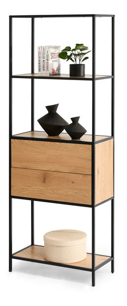 Regál Soren Reg (tölgy + fekete)