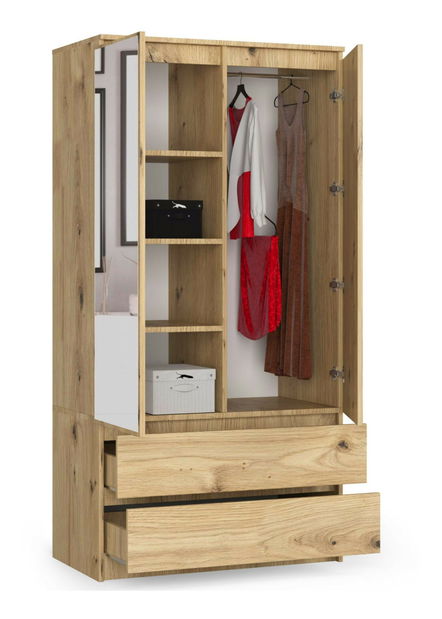 Šatníková skriňa Safwan II (dub artisan)