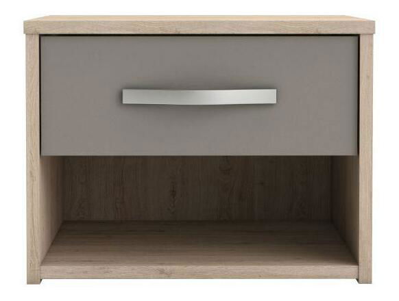 Nočný stolík Bihop (dub arizona + sivá)