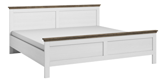 Manželská posteľ 160 cm Elvina S Typ 31 (biely popol + dub lefkas)