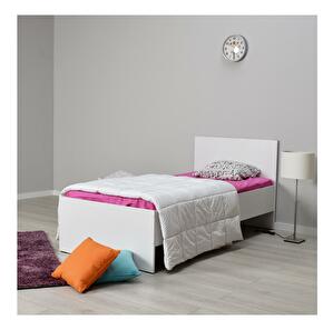 Egyszemélyes ágy 90 cm Vobima 1 (fehér) (ágyráccsal)