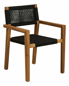 Scaun de grădină Annina (natural + negru)