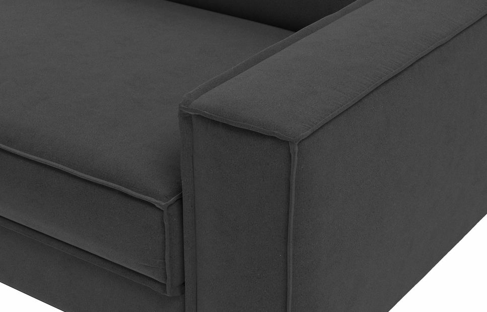 Pohovka dvojsedačka Spary 2 (tmavosivá + orech)