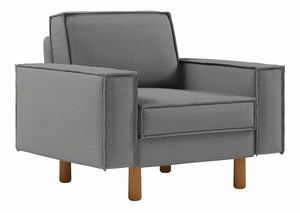 Kreslo Spary 1 (sivá + orech)