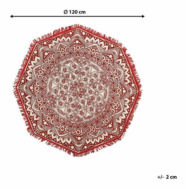 Koberec 120 cm Mezina (červená)
