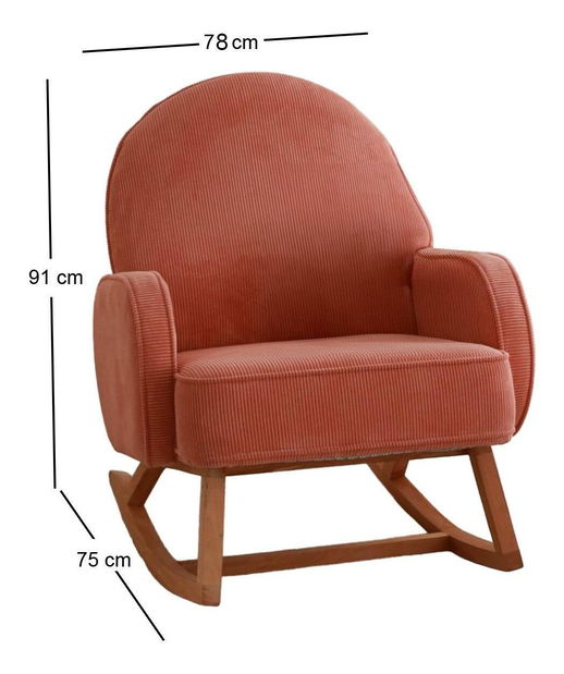 Hojdacie kreslo Yorgen (koralová)