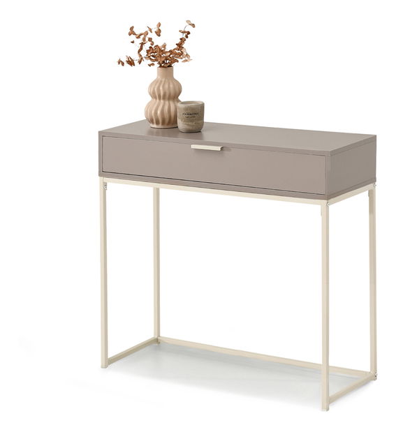 Konzolový stolík Norma M (béžová + krémová)