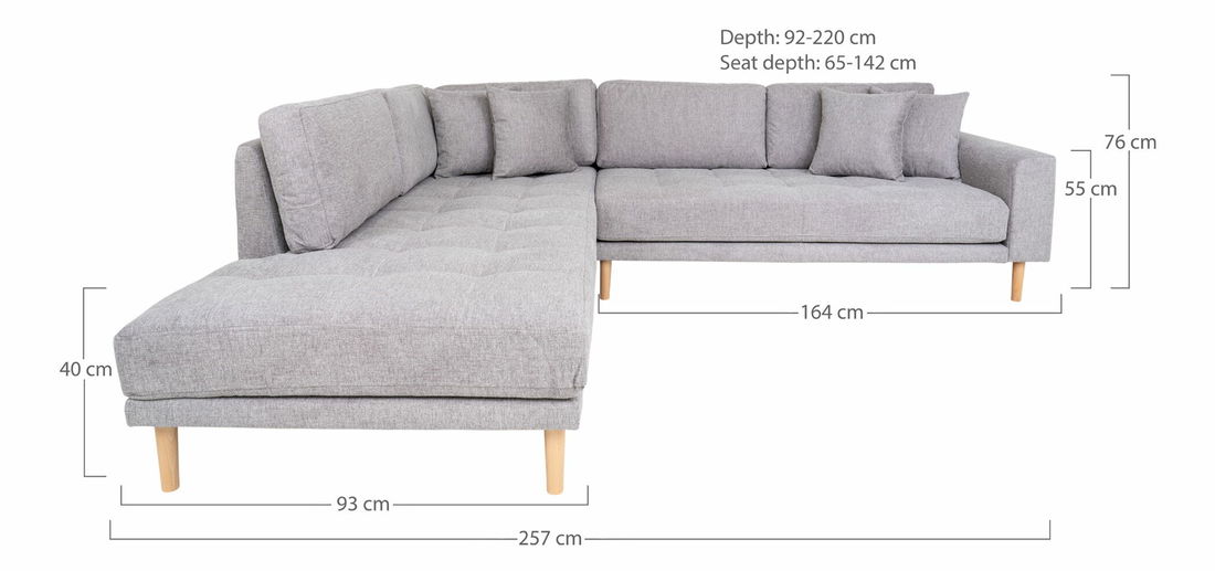 Kutna garnitura (L) Lvaveriaora L (svijetlosiva)