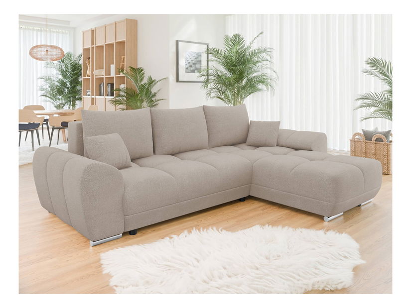 Rohová sedacia súprava Bordie L (biela)