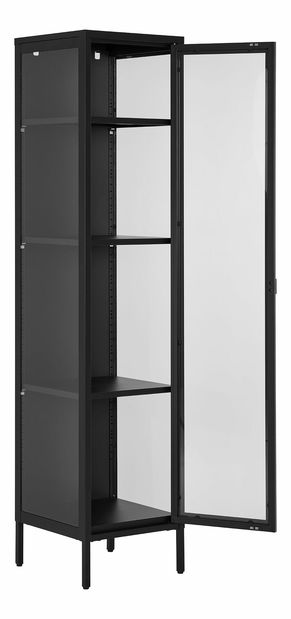 Vitrină îngustă Brisbane Bisalia 6 (negru)