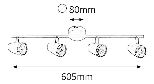 Bodové svietidlo Karen 6515 (antracit + sivá + chrómová)