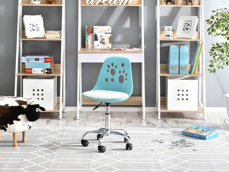 Dječja stolica Footy (plava + bijela + krom)