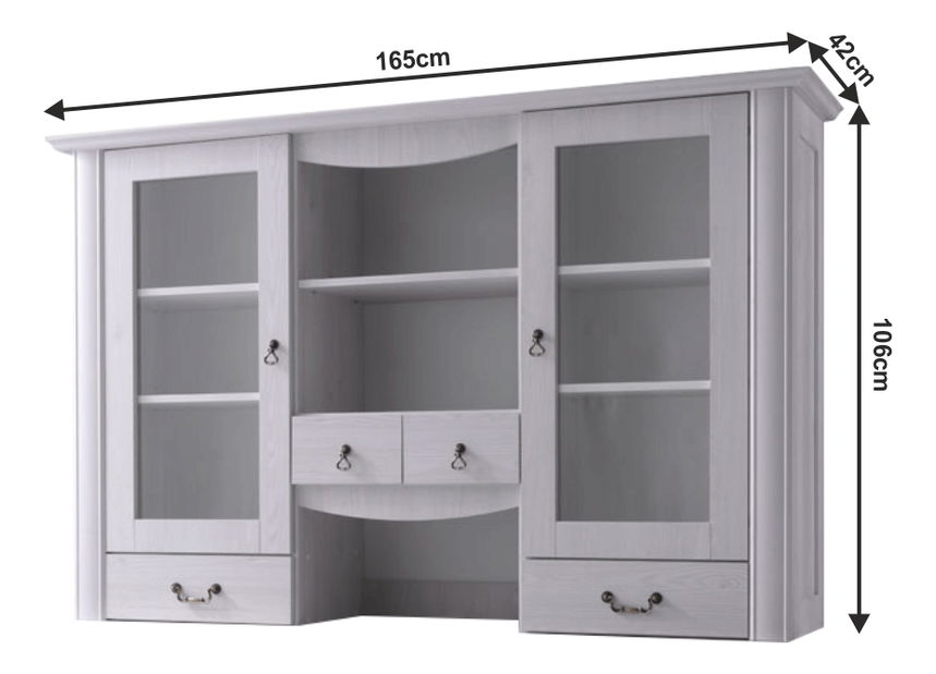 Vitrină (Suprastructură) Valiara DA18 (alb)