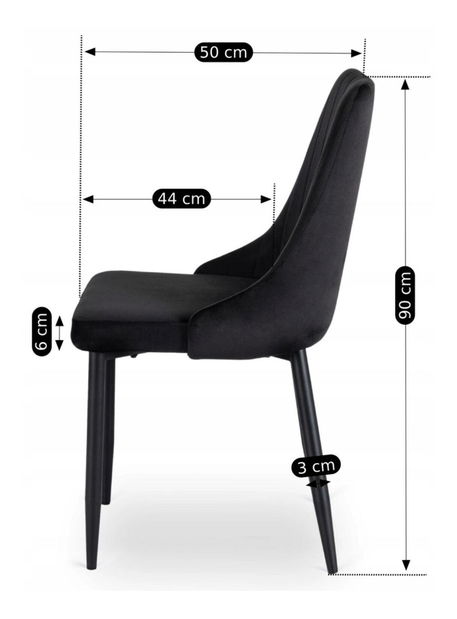 Scaun sufragerie Boquete (negru) 