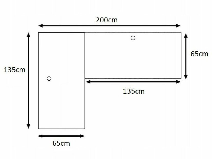 Masă PC de colț pentru gaming Gamer N (LED RGB) (alb + negru) (L) *resigilat