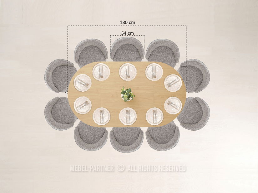 Blagovaonski stol Subia (hrast)