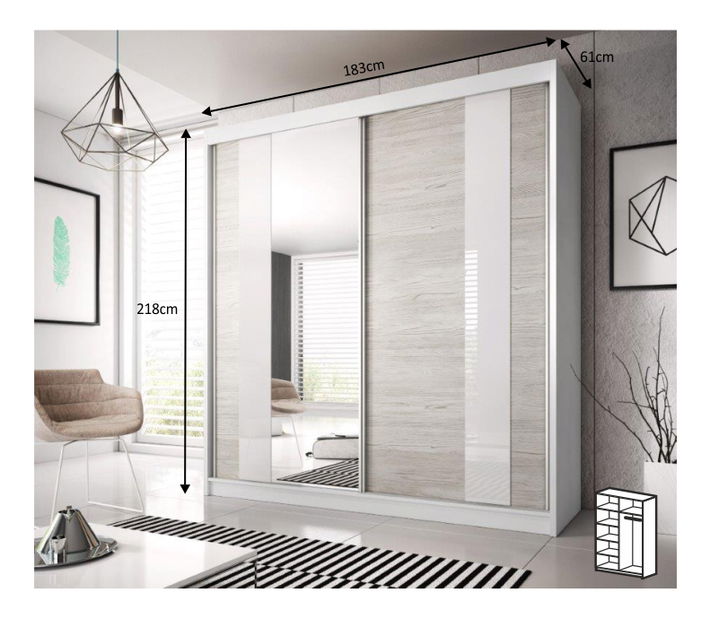 Šatníková skriňa Muriel 32 (183 cm)