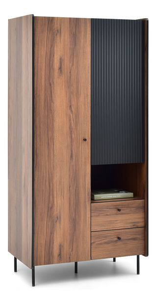 Šatníková skriňa Protegidas P01 (čierna)