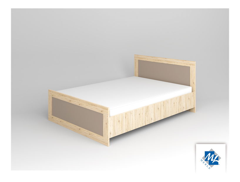 Manželská posteľ 140 cm Modern 15 dub San Remo + grafit