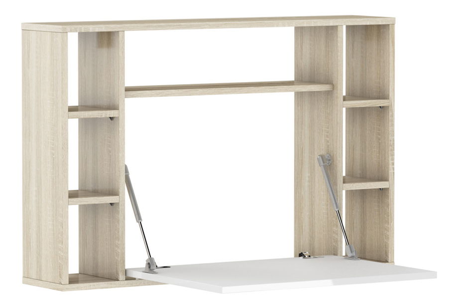 PC stolić na razvlačenje Mouse (hrast sonoma + bijeli sjaj)