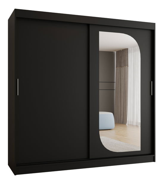 Dulap de haine 200 cm Lulu (Negru)