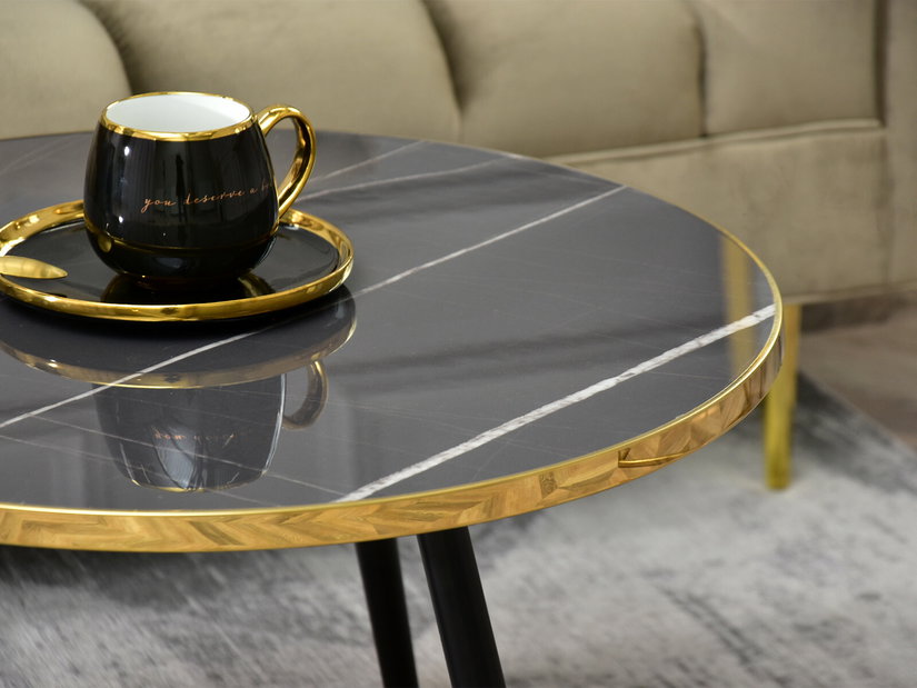 Măsuță de cafea Zoya Xl (grafit + negru) *vânzare stoc