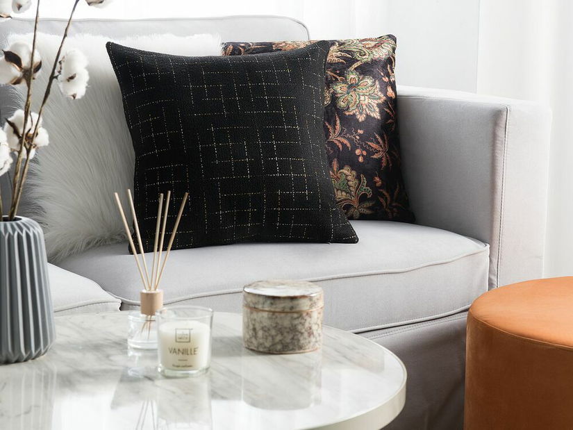 Set 2 buc. perne 45x45 BRUGES (negru)