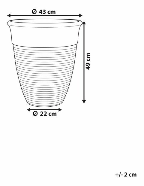 Ghiveci KOLUMBIA 49x43x43 cm (sticlă laminat) (gri)