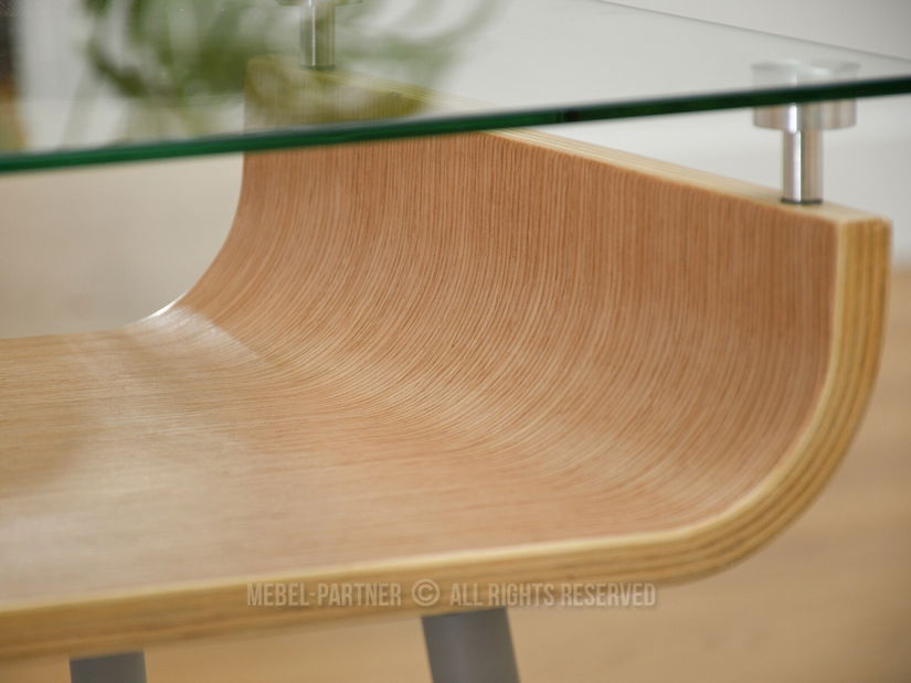 Stolić za kavu Largus (hrast + siva)