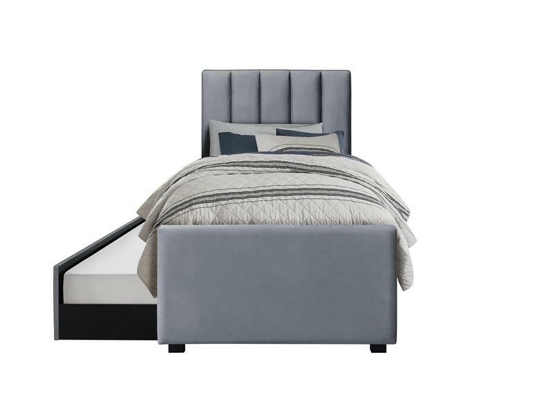 Egyszemélyes széthúzható ágy 90 cm Rusalka (szürke) 