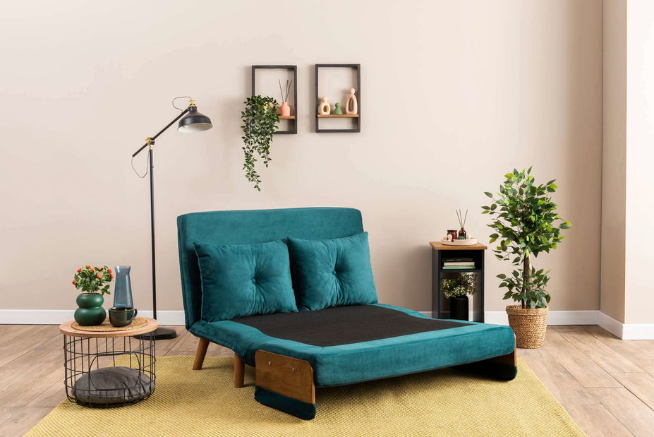 Pohovka dvojsedačka Como P (petrolejová)