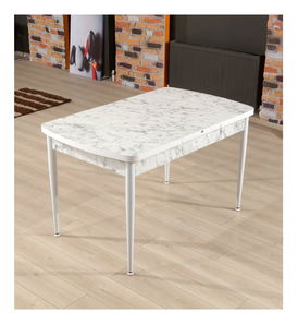 Jedálenský stôl Pinava 2 (biela + sivá) (pre 4 -6 osôb)