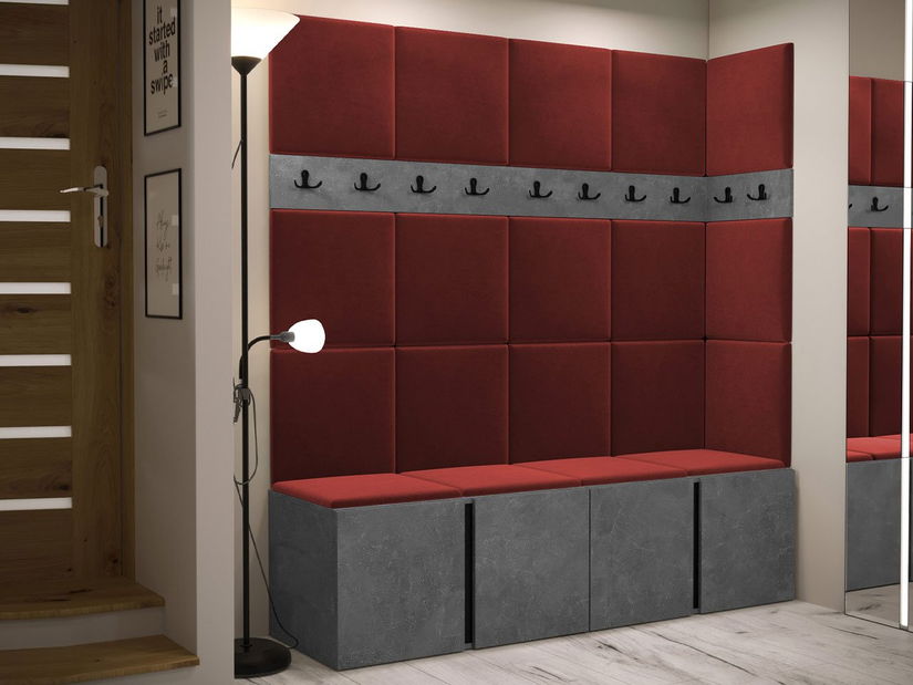 Mobilier hol Tovenaz II (stejar artisan + negru)