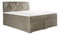 Franciaágy Boxspring 160 cm Melo (sárga) (tárolóhellyel)