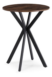 Masă sufragerie Loren 60 (Stejar rustic + negru) (pentru 4 persoane)