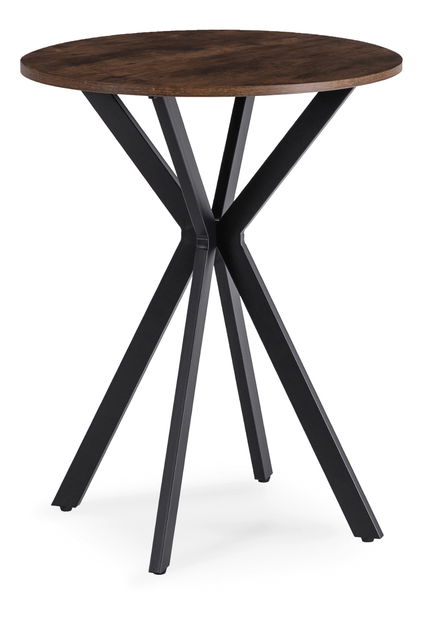 Masă sufragerie Loren 60 (Stejar rustic + negru) (pentru 4 persoane)